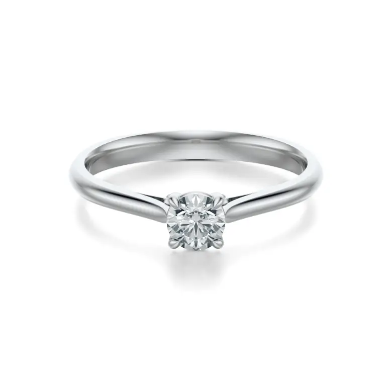 Pierścionek z białego złota z diamentem